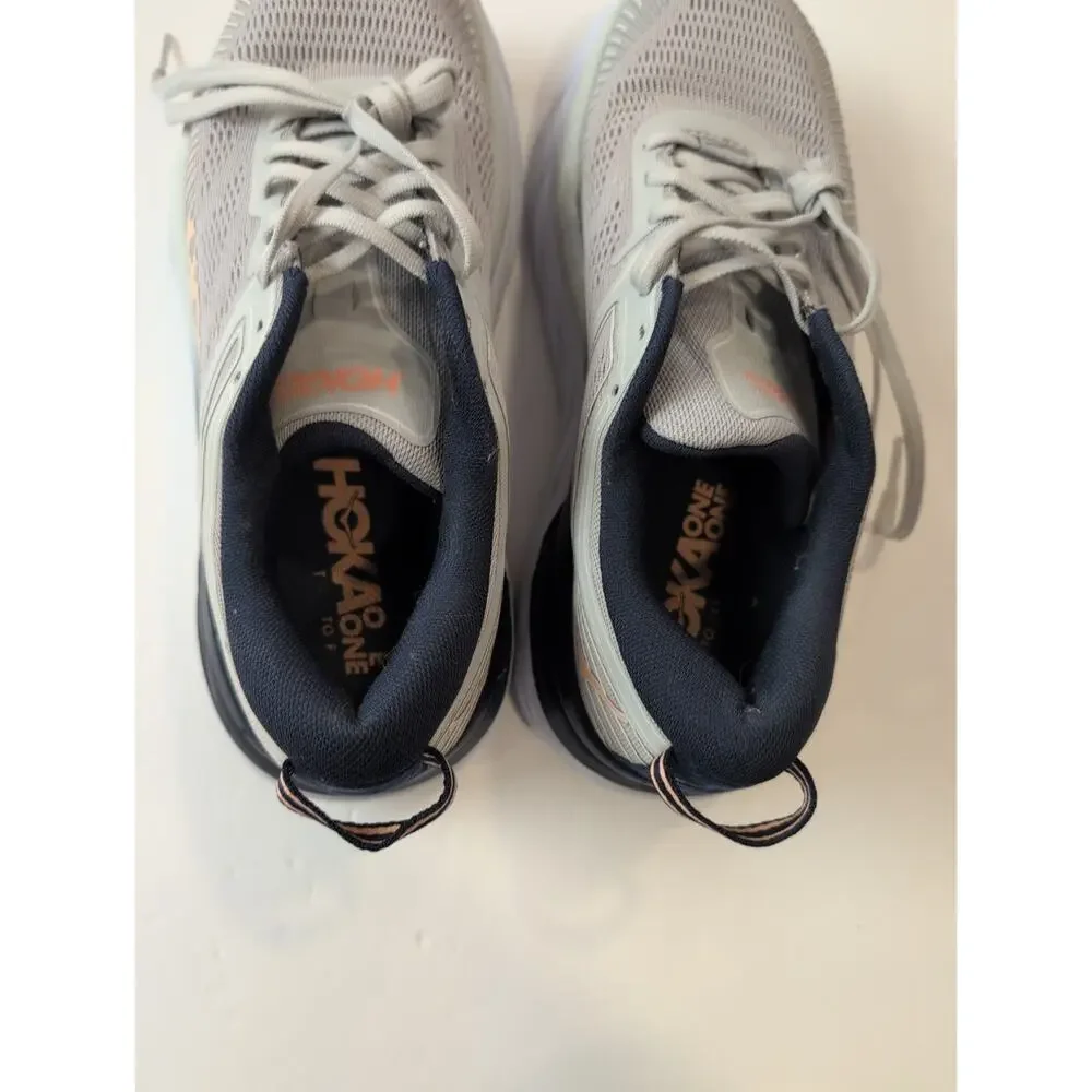 Hoka One One Bondi 7 Women's Size 8.5D Running Shoes Lunar Rock Iris Comfort